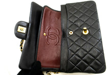 CHANEL Classic Double Flap 9" Chain Shoulder Bag Black Lambskin p57 hannari-shop