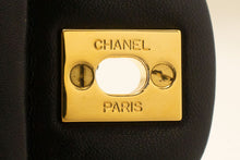 CHANEL Classic Double Flap 10" Chain Shoulder Bag Black Lambskin p81 hannari-shop