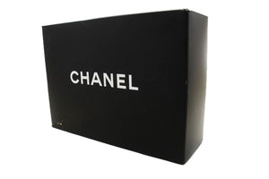 CHANEL Classic Double Flap 10" Chain Shoulder Bag Black Lambskin p81 hannari-shop