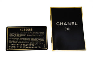 CHANEL Chain Shoulder Bag Clutch Black Quilted Flap Lambskin Purse p42 hannari-shop