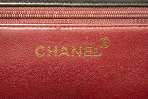CHANEL Chain Shoulder Bag Clutch Black Quilted Flap Lambskin Purse p42 hannari-shop