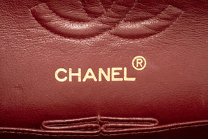 CHANEL Classic Double Flap 9" Chain Shoulder Bag Black Lambskin p98 hannari-shop
