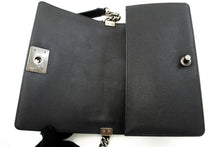 CHANEL Boy Grained Calfskin Chain Shoulder Bag Black Quilted Flap p96 hannari-shop