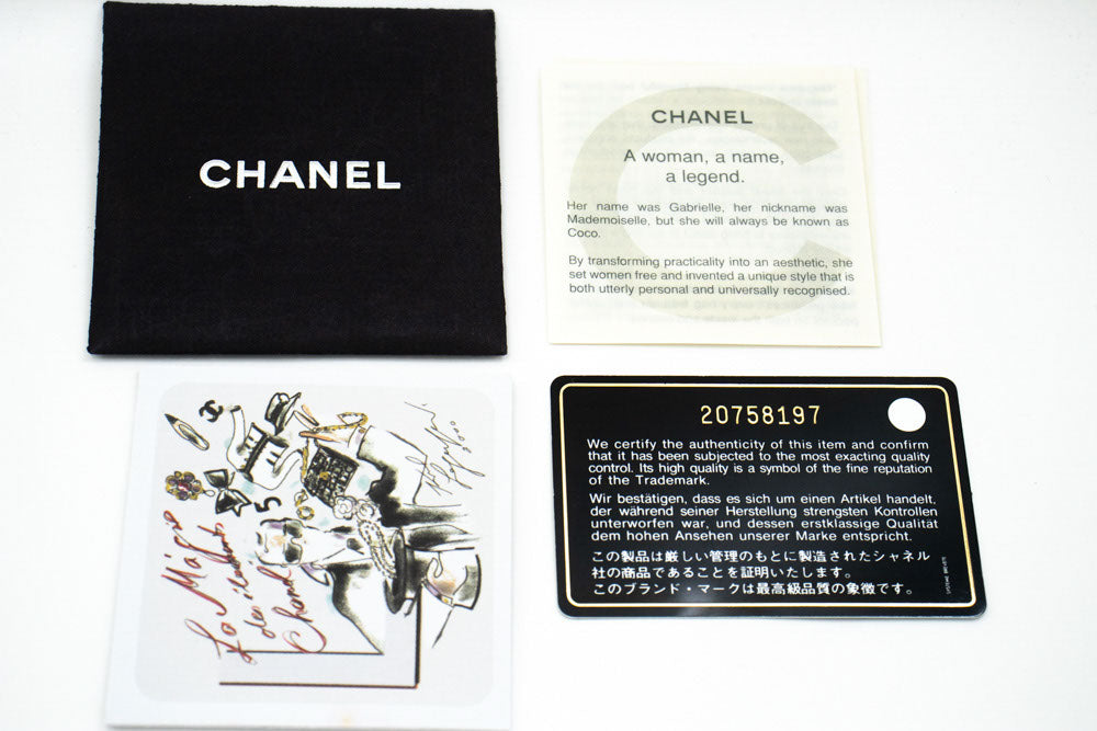 CHANEL Zwarte Classic Wallet On Chain WOC Schoudertas Lamsleer ab8 hannari-shop