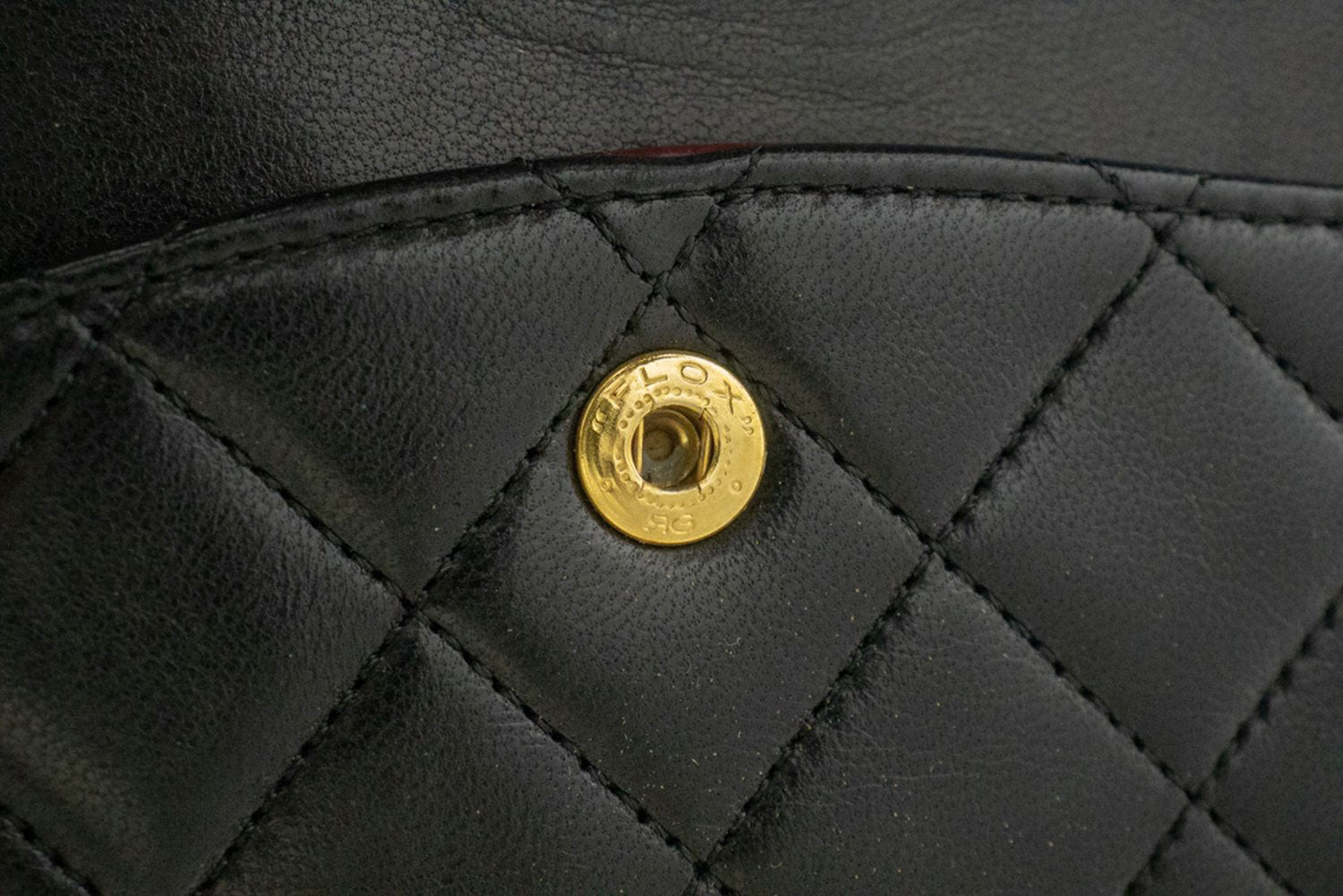 CHANEL Classic Double Flap 10" Chain Schoudertas Zwart Lamsleer ad8 hannari-shop