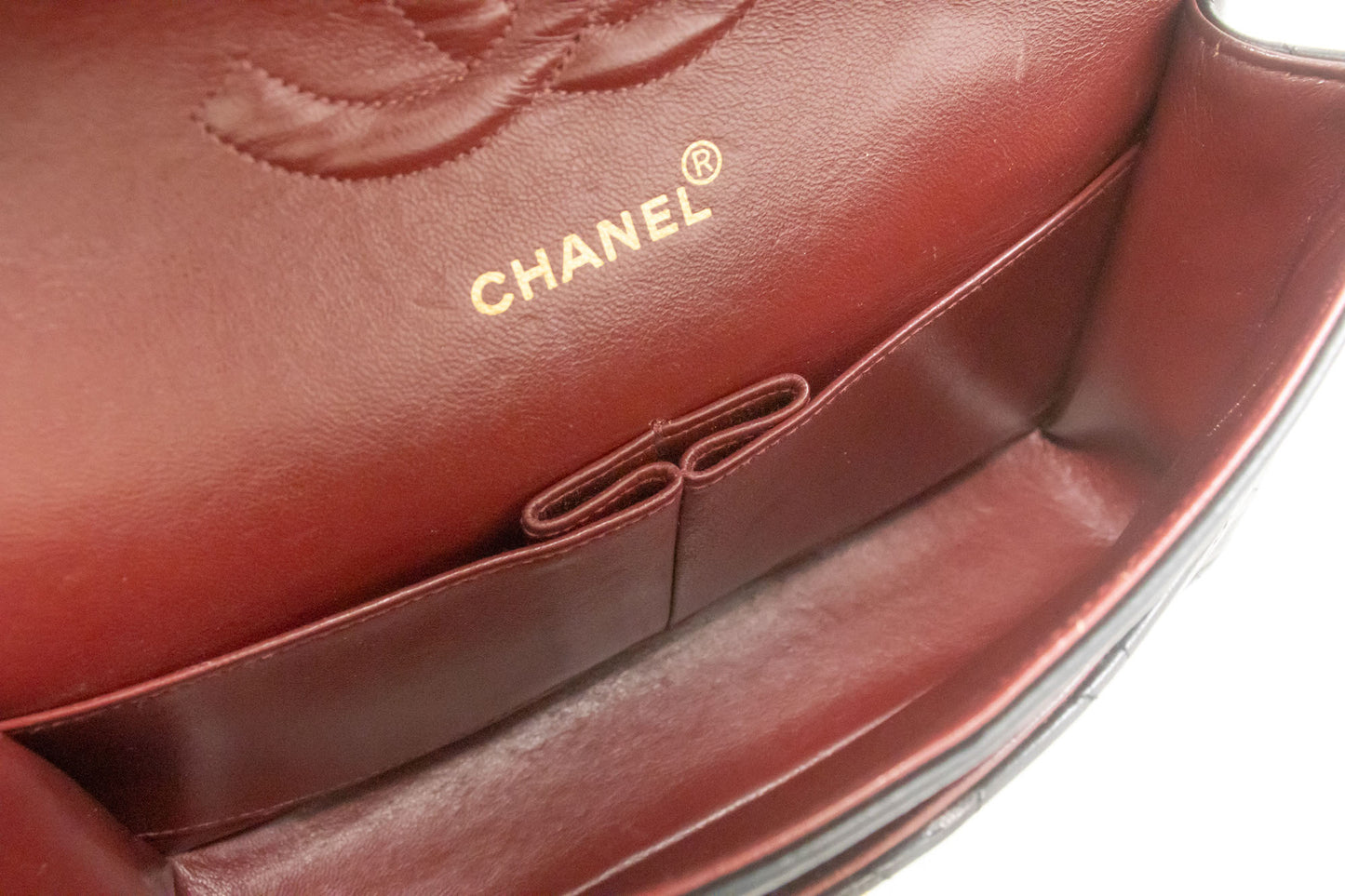 CHANEL Classic Double Flap 10" Chain Schoudertas Zwart Lamsleer ad8 hannari-shop