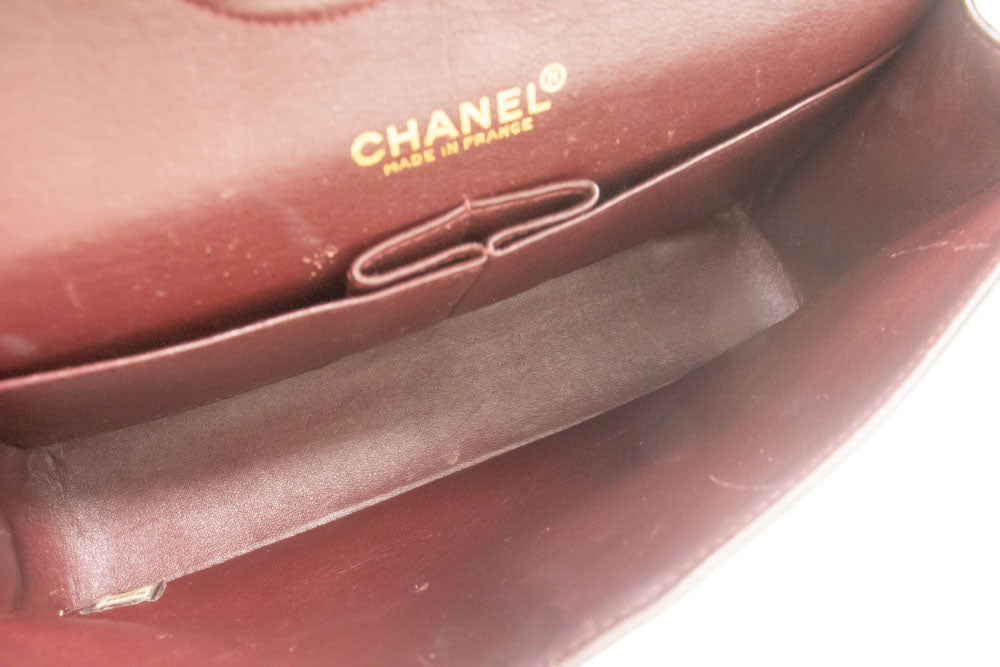 CHANEL Classic Double Flap 10" Chain Schoudertas Zwart Lamsleer ac9 hannari-shop