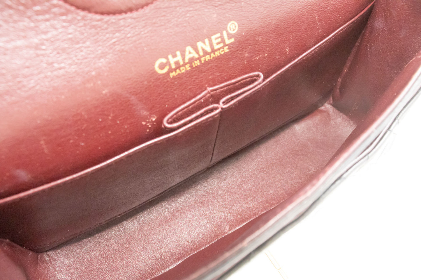CHANEL Classic Double Flap 10" Chain Schoudertas Zwart Lamsleer ac9 hannari-shop