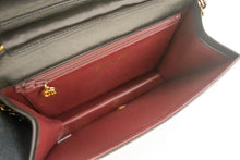 CHANEL schoudertas met ketting met volledige flap, clutch, zwart gewatteerd lamsleer L87