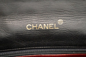 CHANEL Half Moon Chain Shoulder Bag Crossbody Black Quilted Flap L76