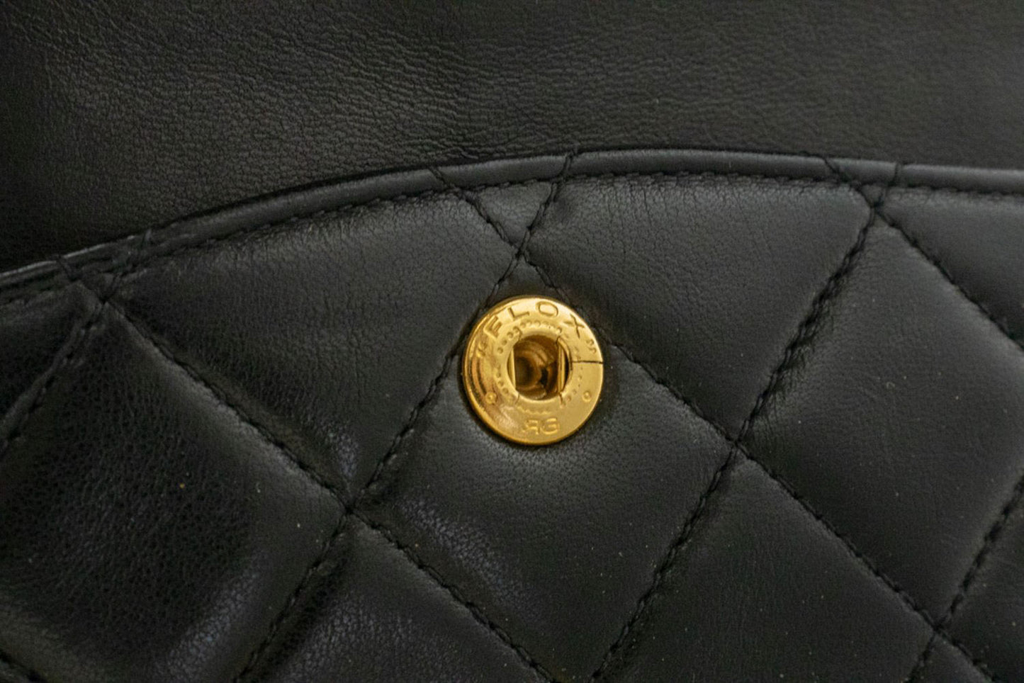 CHANEL Classic Double Flap 10" Chain Schoudertas Zwart Lamsleer ag1 hannari-shop