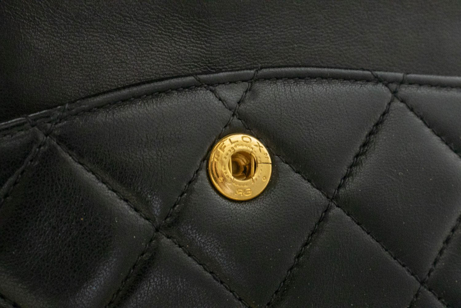 CHANEL Classic Double Flap 10" Chain Schoudertas Zwart Lamsleer ag1 hannari-shop