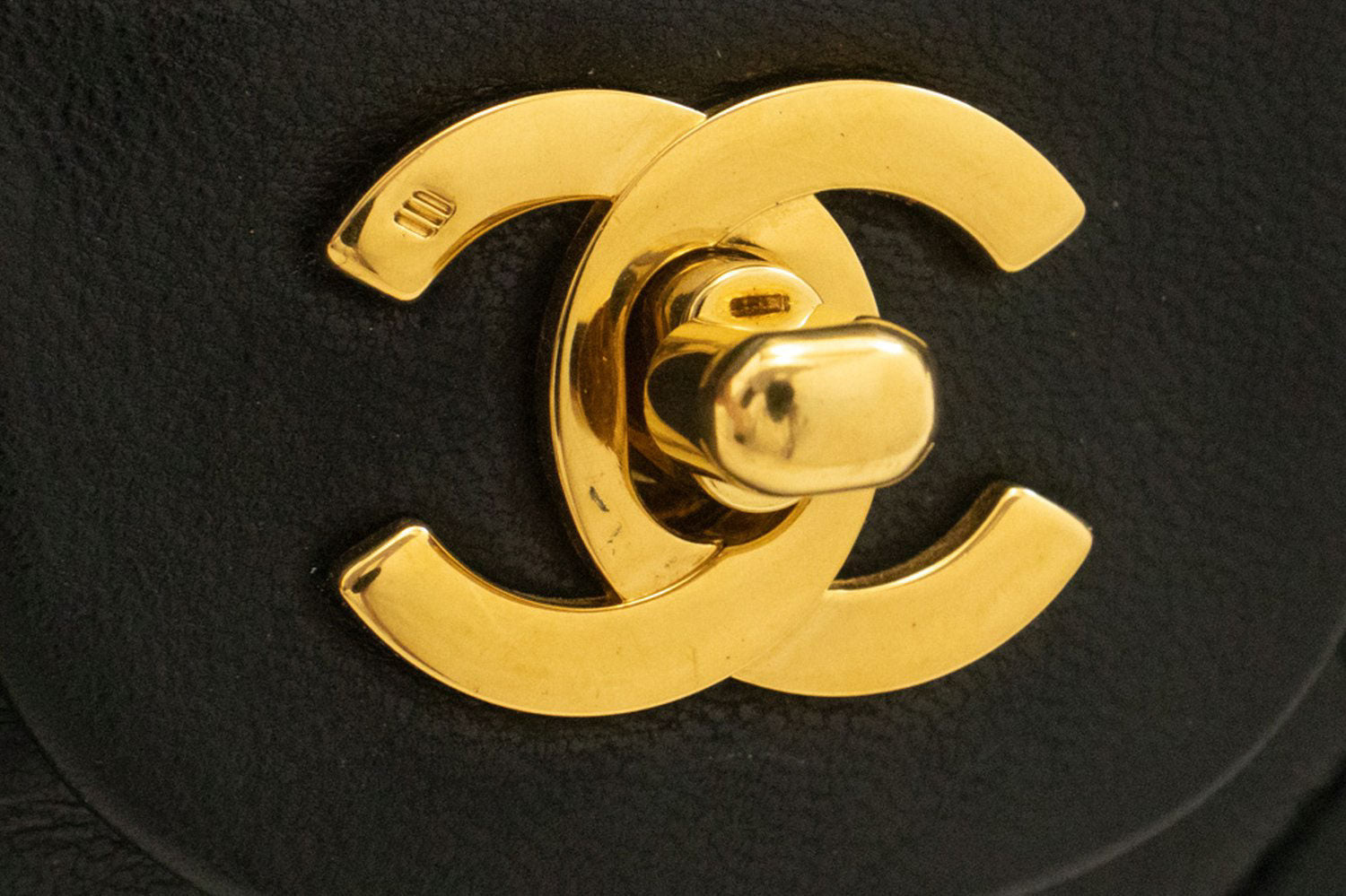CHANEL Classic Double Flap 10" Chain Schoudertas Zwart Lamsleer ag5 hannari-shop