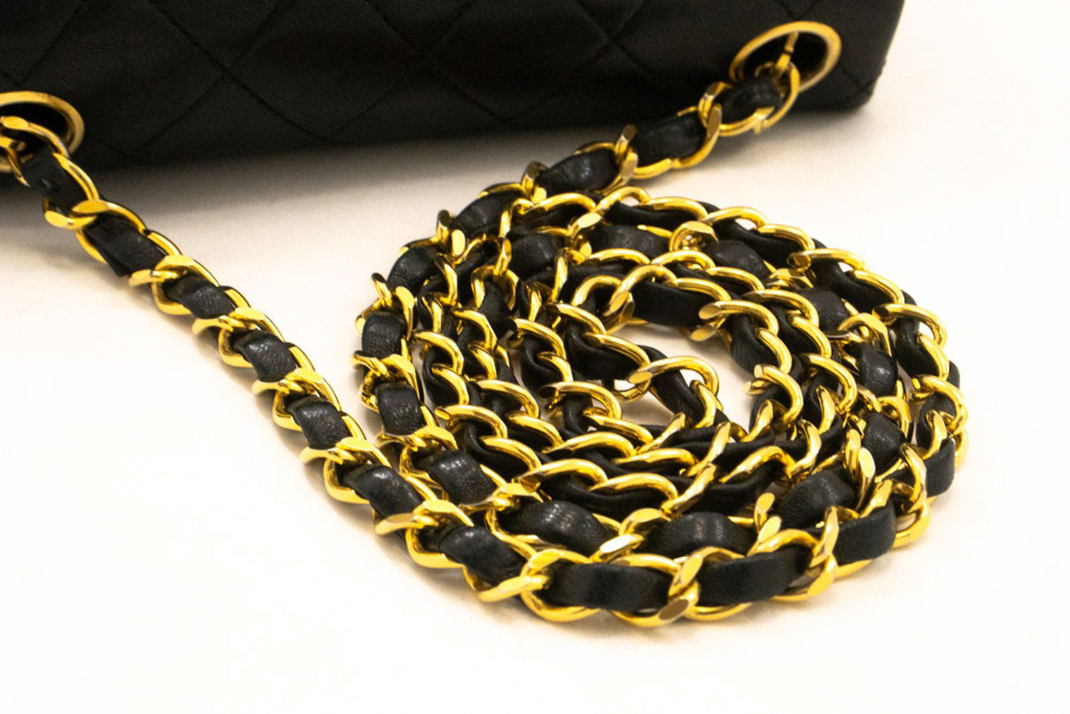 CHANEL Mini Square Small Chain Schoudertas Crossbody Zwart Lamsleer ag9 hannari-shop