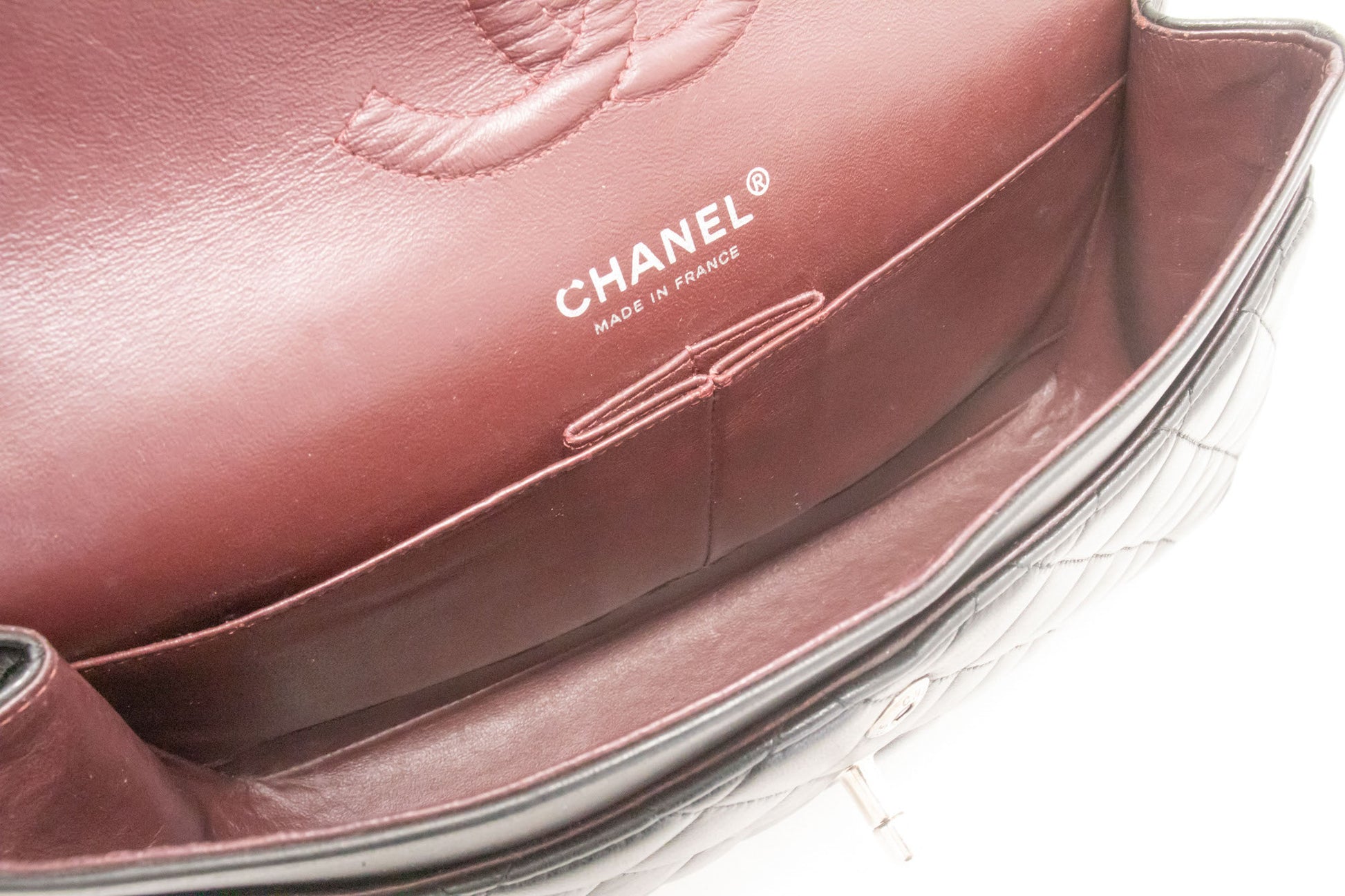 CHANEL Classic Double Flap 10" Zilveren Ketting Schoudertas Zwart ai1 hannari-shop