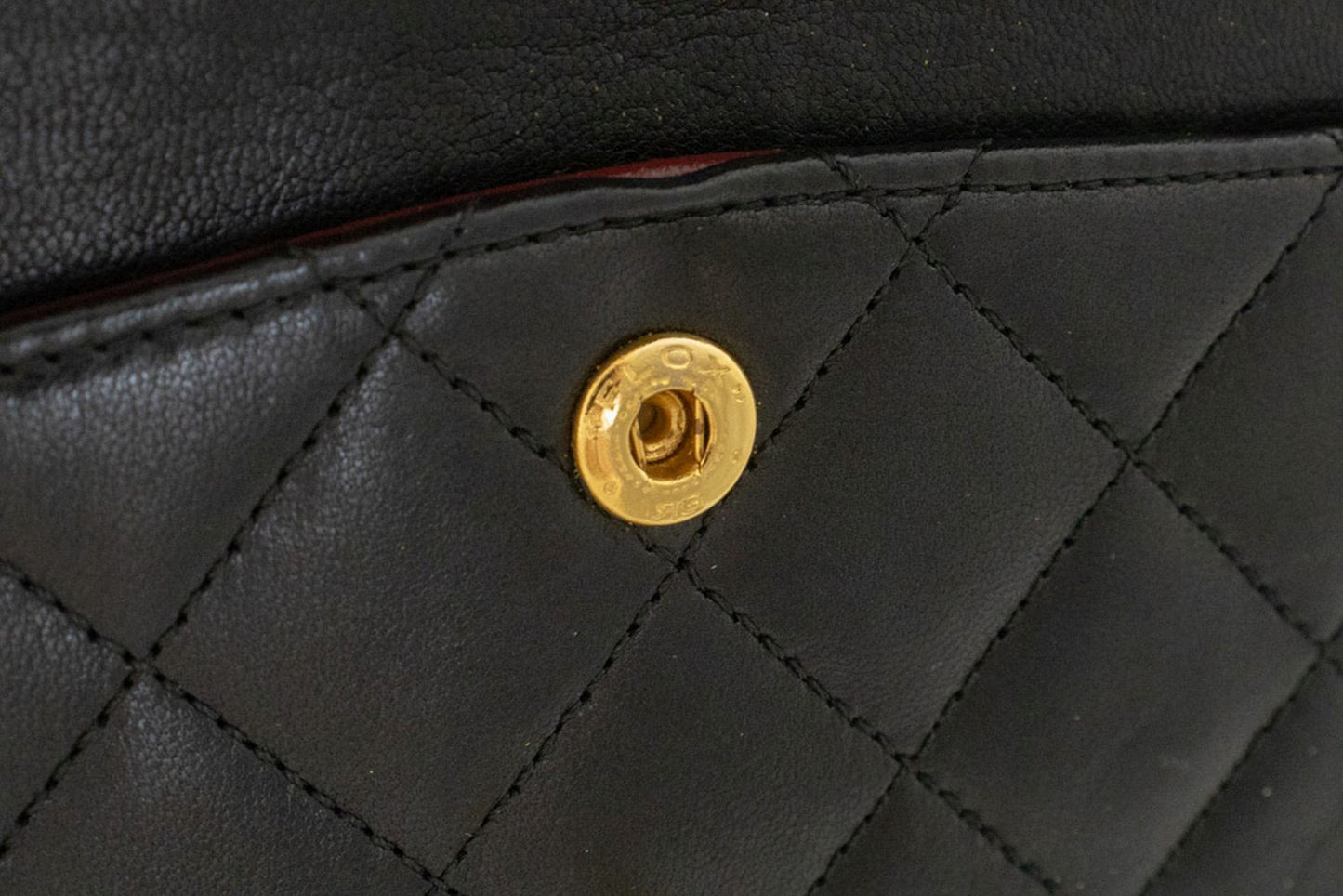 CHANEL Classic Double Flap 9" Chain Schoudertas Zwart Lamsleer ak5 hannari-shop
