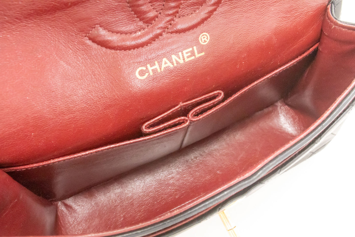 CHANEL Classic Double Flap 9" Chain Schoudertas Zwart Lamsleer ak5 hannari-shop