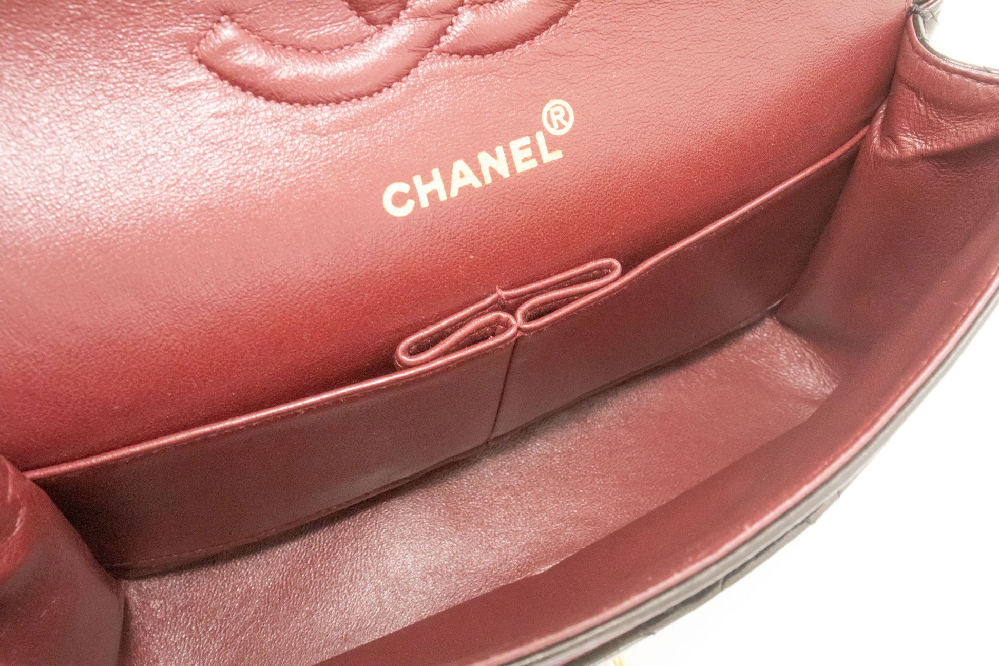 CHANEL Classic Double Flap 10" Chain Schoudertas Zwart Lamsleer ak4 hannari-shop