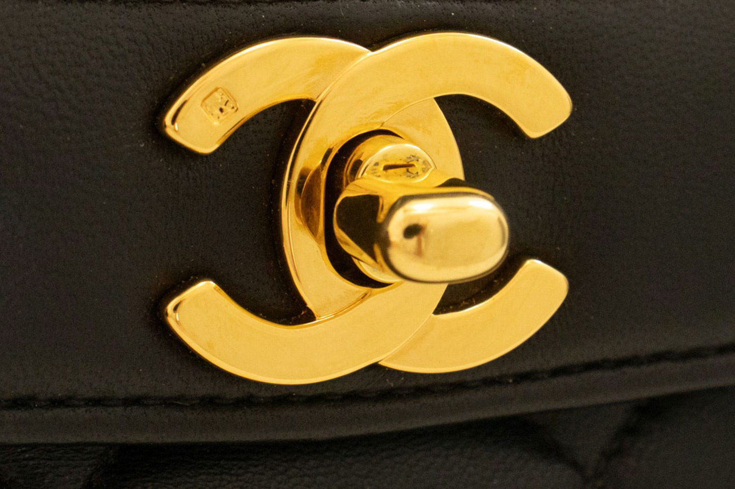 CHANEL Diana Flap Chain Schoudertas Zwart Gequilt Lamsleer ai3 hannari-shop
