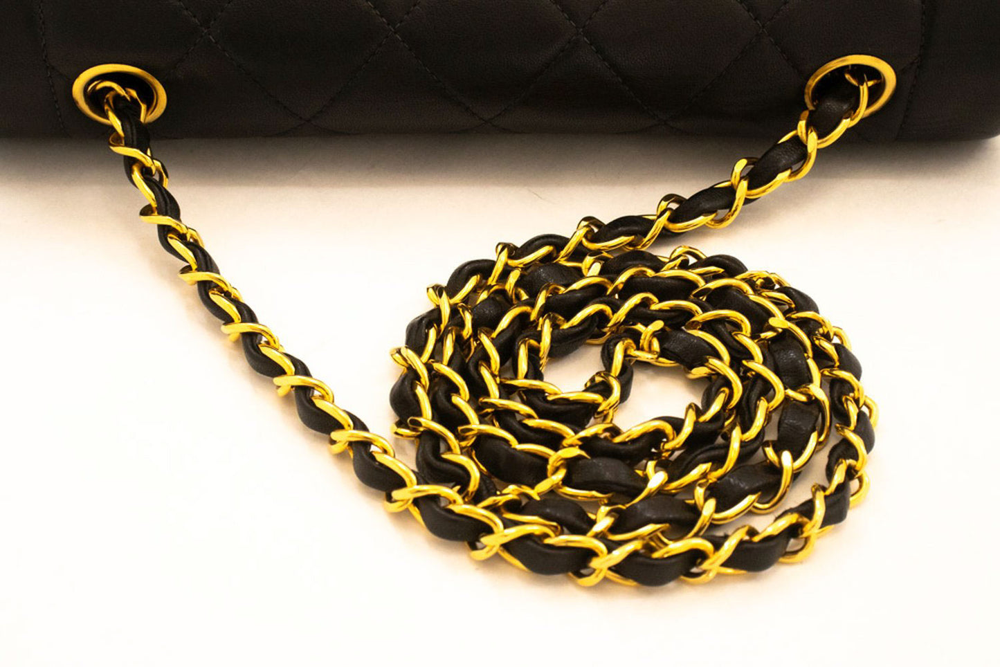 CHANEL Diana Flap Chain Schoudertas Zwart Gequilt Lamsleer ai3 hannari-shop