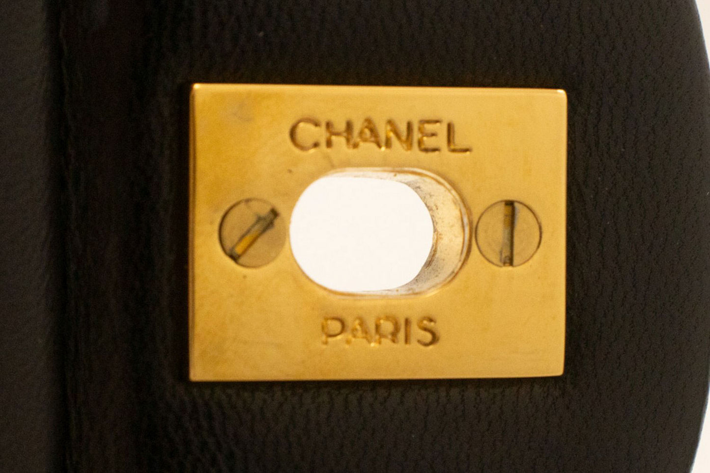 CHANEL Classic Double Flap 9" Chain Schoudertas Zwart Lamsleer ah3 hannari-shop