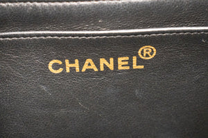 CHANEL Classic Large 11" Chain Shoulder Bag Flap Black Lambskin L95