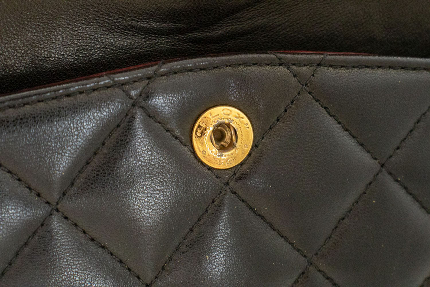 CHANEL Classic Double Flap 9" Chain Schoudertas Zwart Lamsleer ah3 hannari-shop
