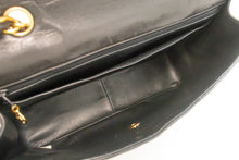 CHANEL Classic Large 11" Chain Shoulder Bag Flap Black Lambskin L95