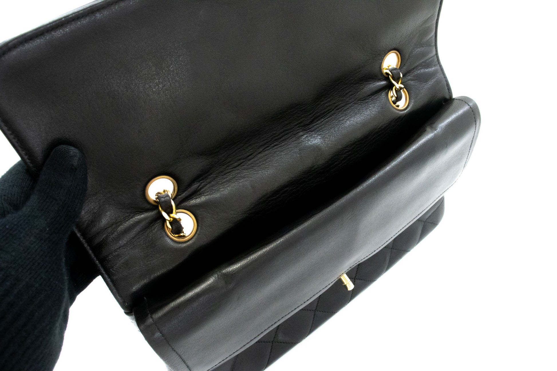 CHANEL Paris Limited Vintage Chain Shoulder Bag Black Quilted Flap ai9 hannari-shop