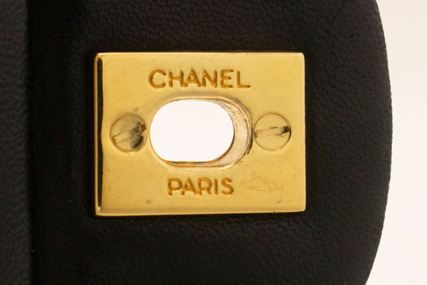 CHANEL Classic Double Flap 10" Chain Shoulder Bag Black Lambskin aj9 hannari-shop