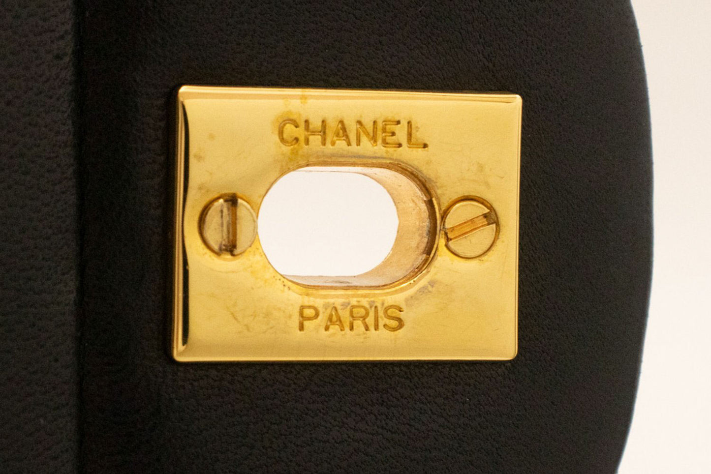 CHANEL Classic Double Flap 10" Chain Schoudertas Zwart Lamssuède ak3 hannari-shop