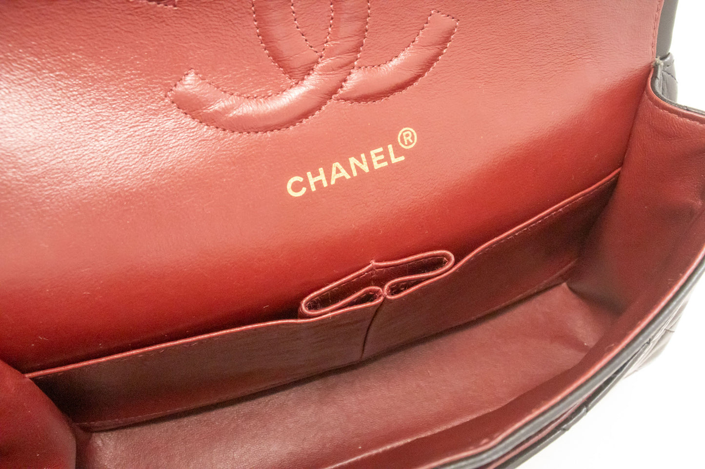 CHANEL Classic Double Flap 10" Chain Schoudertas Zwart Lamssuède ak3 hannari-shop
