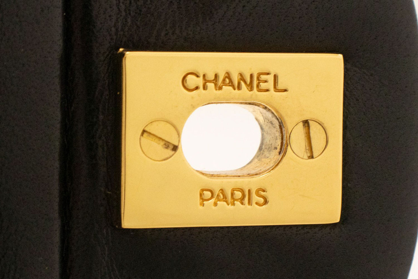 CHANEL Classic Double Flap 9" Chain Schoudertas Zwart Lamsleer aj4 hannari-shop