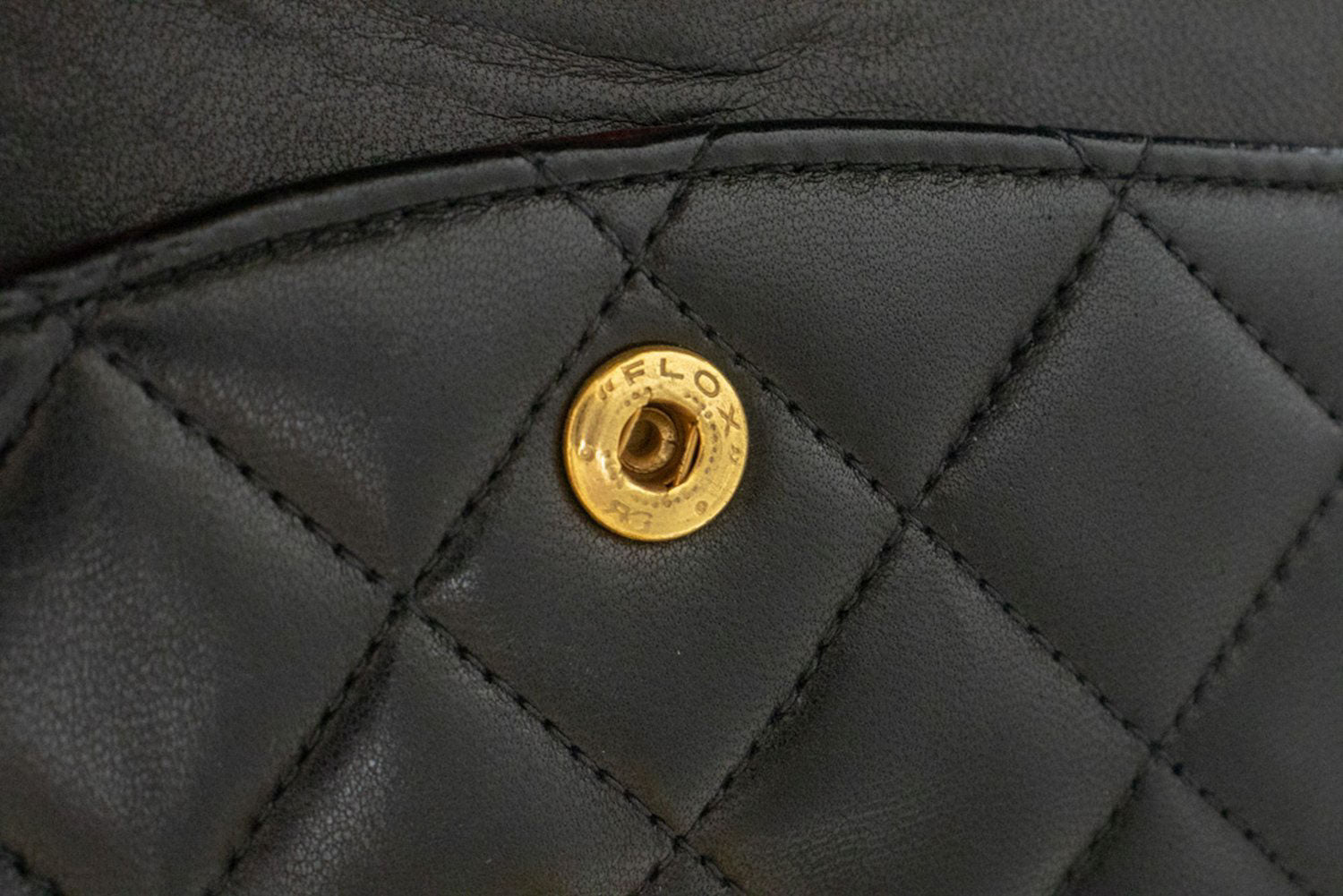 CHANEL Classic Double Flap 10" Chain Schoudertas Zwart Lamsleer aj8 hannari-shop