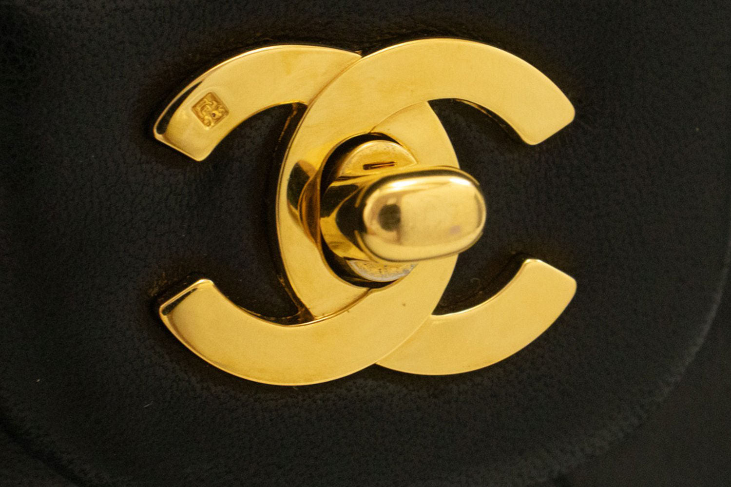 CHANEL Classic Double Flap 9" Chain Schoudertas Zwart Lamsleer aj7 hannari-shop