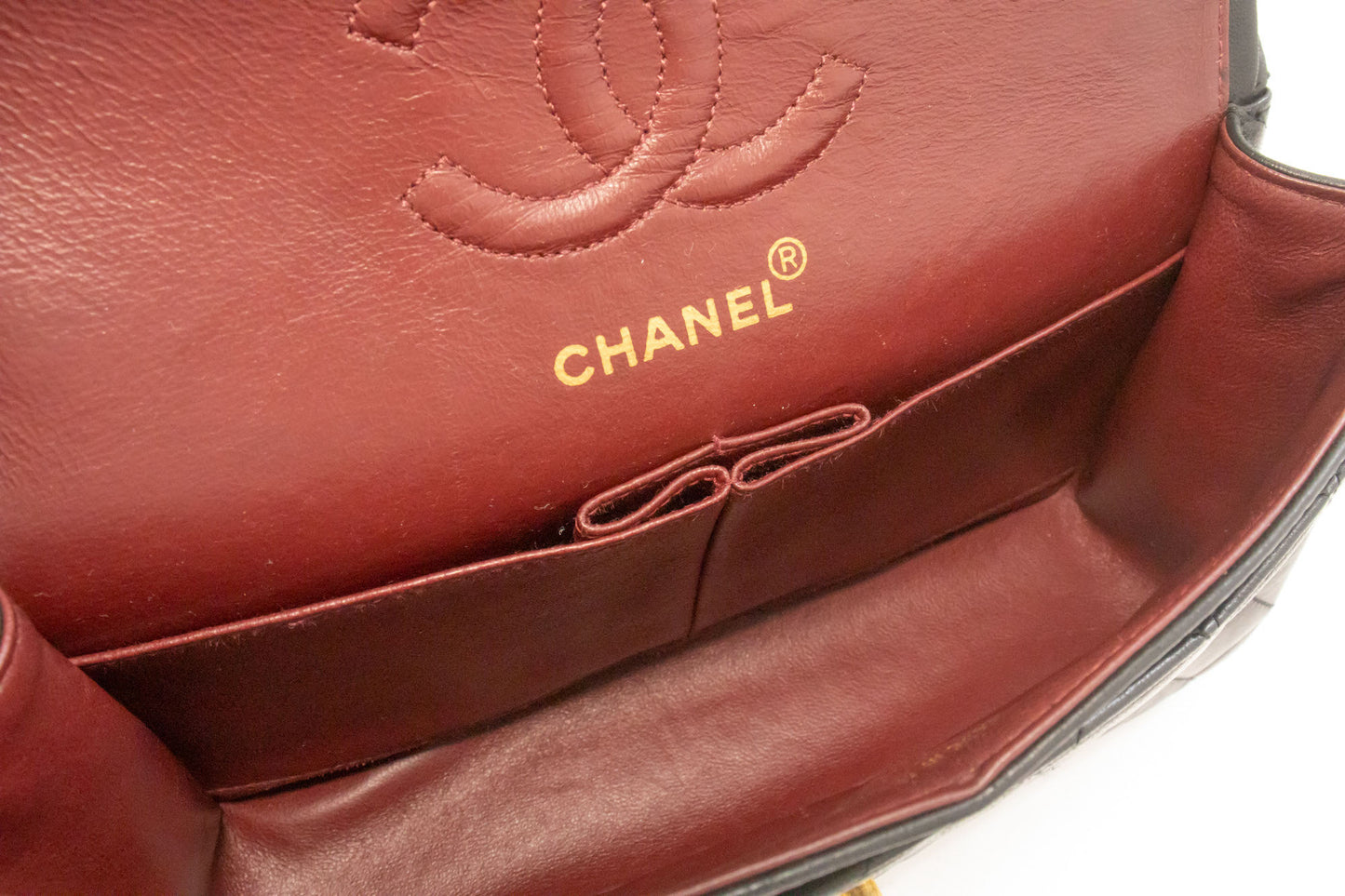 CHANEL Classic Double Flap 9" Chain Schoudertas Zwart Lamsleer aj7 hannari-shop
