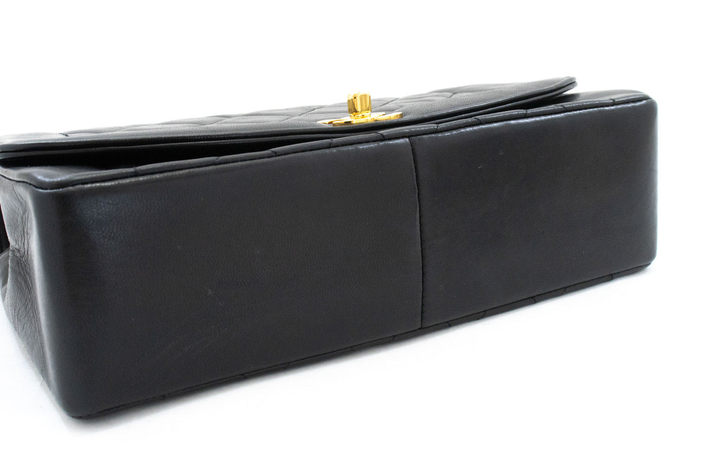 CHANEL Diana Flap Chain Schoudertas Zwart Gequilt Lamsschapenleer ak2 hannari-shop