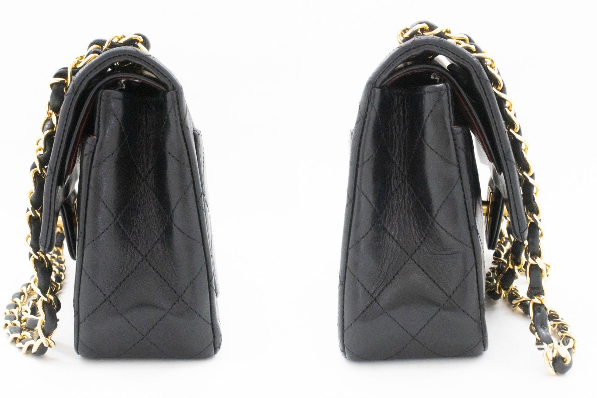 CHANEL Classic Double Flap 9" Chain Schoudertas Zwart Lamsleer ak5 hannari-shop