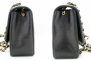 CHANEL Diana Flap Chain Shoulder Bag Black Quilted Lambskin Purse n76 hannari-shop