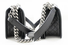 CHANEL Small Boy Chain Shoulder Bag Black Quilted Flap Calfskin p93 hannari-shop
