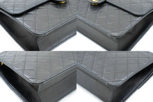 CHANEL Chain Shoulder Bag Clutch Black Quilted Flap Lambskin Purse p42 hannari-shop