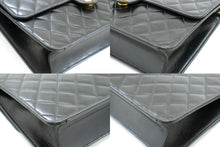 CHANEL Chain Shoulder Bag Clutch Black Quilted Flap Lambskin Purse p14 hannari-shop