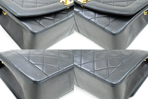 CHANEL Diana Flap Chain Shoulder Bag Black Quilted Lambskin Purse n76 hannari-shop