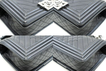 CHANEL Small Boy Chain Shoulder Bag Black Quilted Flap Calfskin p93 hannari-shop