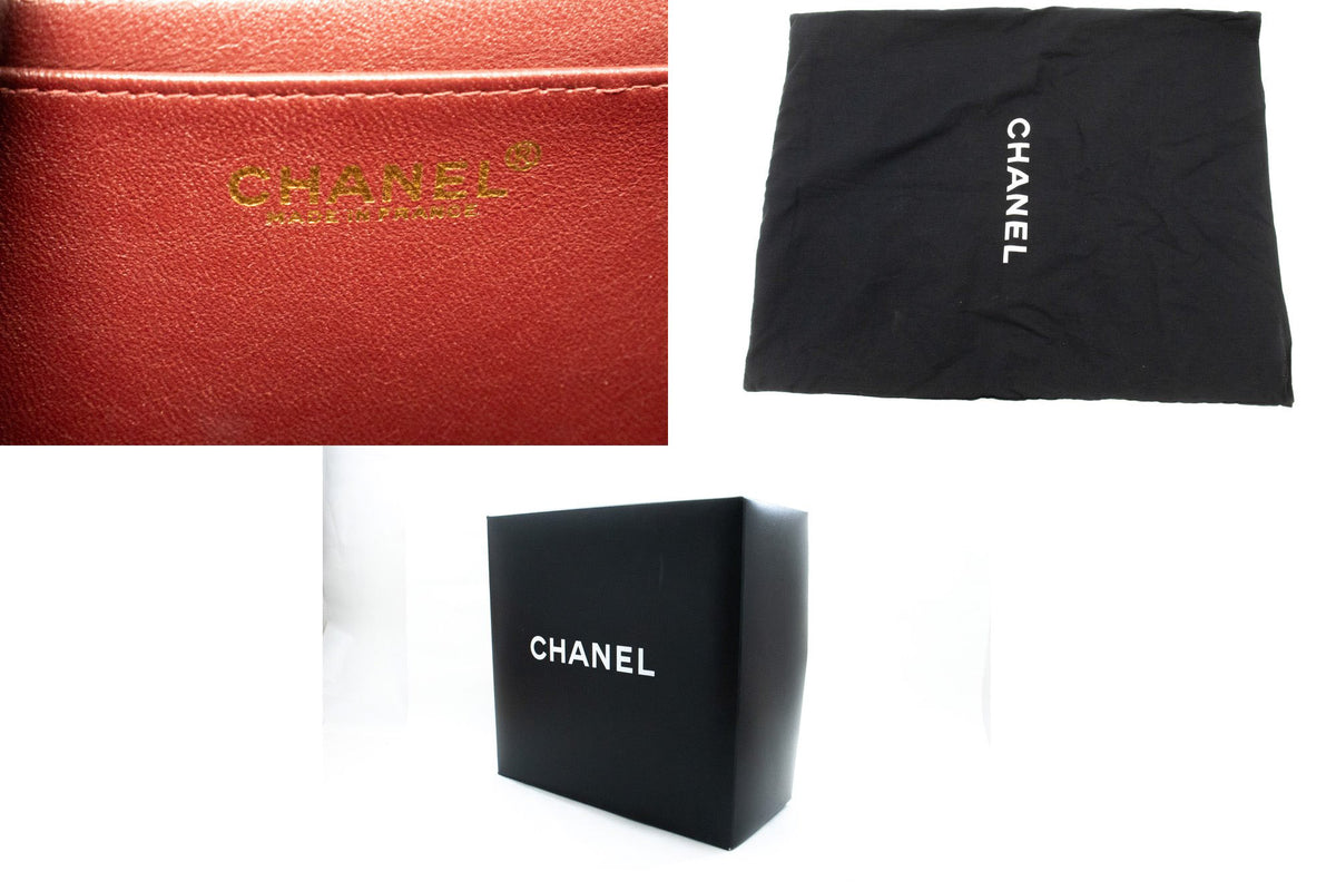 CHANEL Lamskin Handbag Top Handle Small Bag Kelly Black Flap an2 hannari-shop
