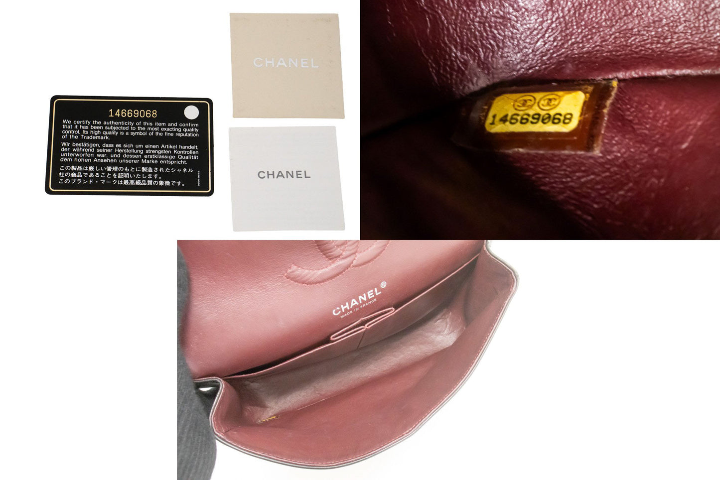 CHANEL Classic Double Flap 10" Zilveren Ketting Schoudertas Zwart ai1 hannari-shop