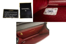 CHANEL Full Flap Chain Shoulder Bag Clutch Black Quilted Lambskin p86 hannari-shop