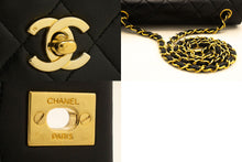 CHANEL Full Flap Chain Shoulder Bag Black Quilted Lambskin Leather p07 hannari-shop