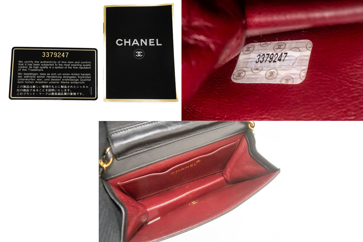 CHANEL Full Flap Small Chain Schoudertas Clutch Zwart Gequilt ab7 hannari-shop