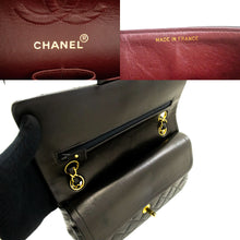 CHANEL Classic Double Flap 9" Chain Shoulder Bag Black Lambskin n70 hannari-shop